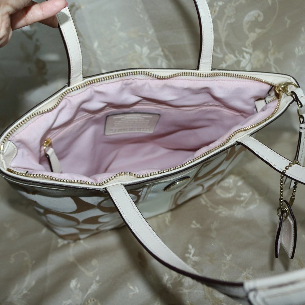 Coach Vintage Signature Stripe Tote F21950 - Picture 11 of 15